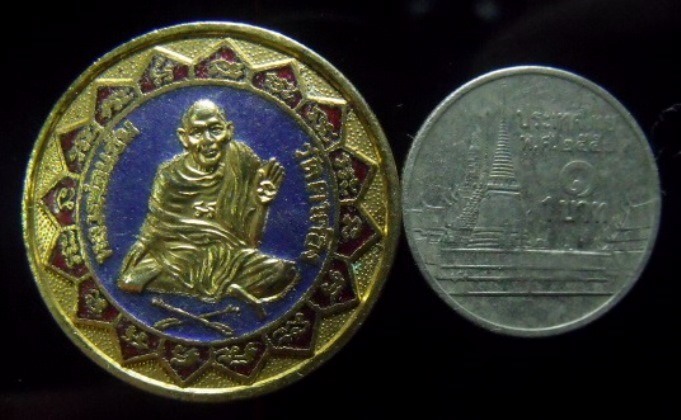 **วัดใจ**เหรียญหลวงพ่อแช่ม วัดตาก้อง รุ่นบูรณะปฏิสังขรณ์ จ.นครปฐม**กะไหล่ทองลงยา สวยๆ