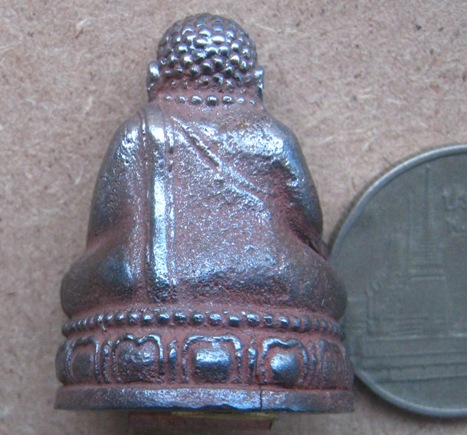 พระสังกัจจายน์ หลวงปู่แสน วัดบ้านหนองจิก ศรีสะเกษ ปี2560เลข53 เนื้อเมฆสิทธิ์ อุดกริ่งฝังตะกรุด+กล่อง