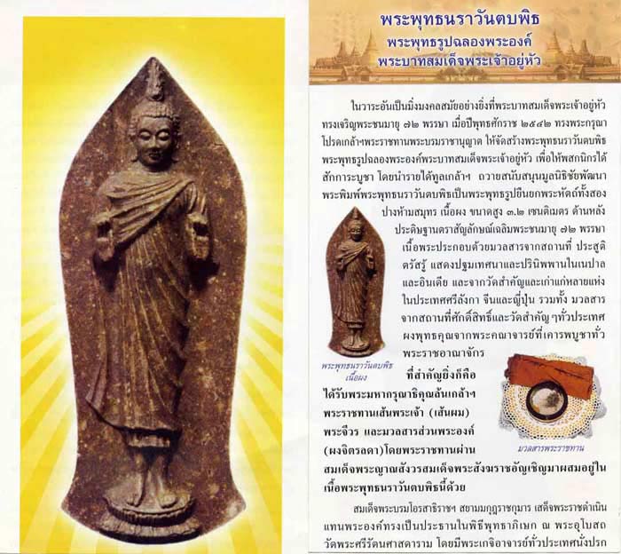 เคาะเดียว 199.- องค์ที่ 8 พระพุทธนราวันตบพิธ ผสมผงจิตรลดา + เส้นพระเกศาในหลวง