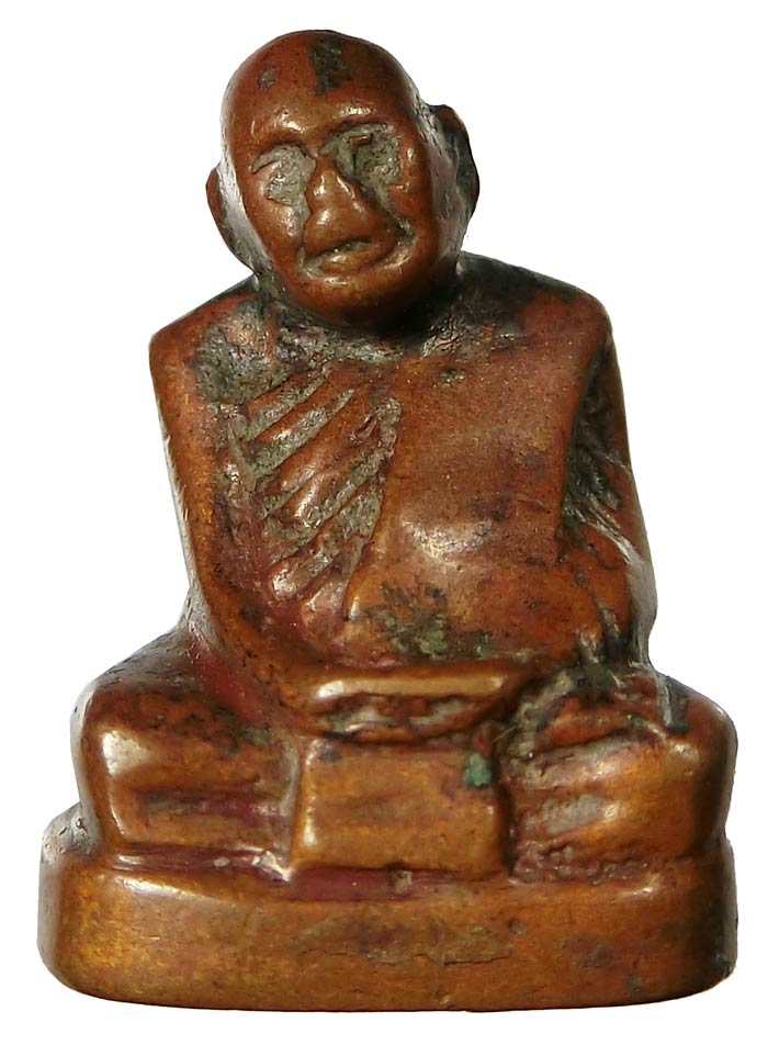 รูปหล่อหลวงปู่แหวน อาจารย์เชื้อ หนูเพชร วัดสะพานสูง ปี 2516