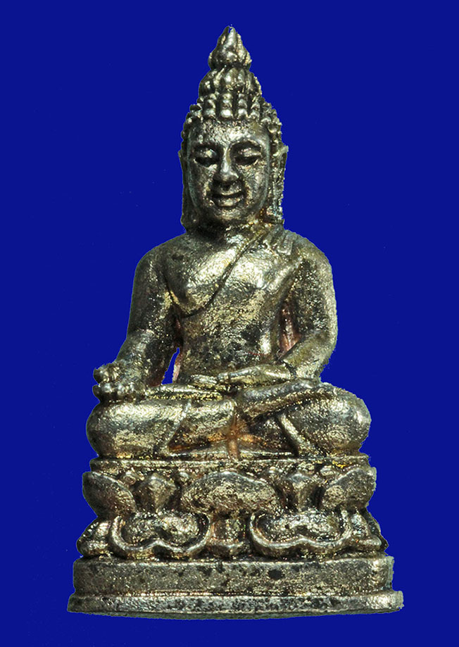 พระชัยวัฒน์ไพรีพินาศ เนื้อเงิน วัดบวรนิเวศวรวิหาร รุ่น80ปี ญสส ปี2536 