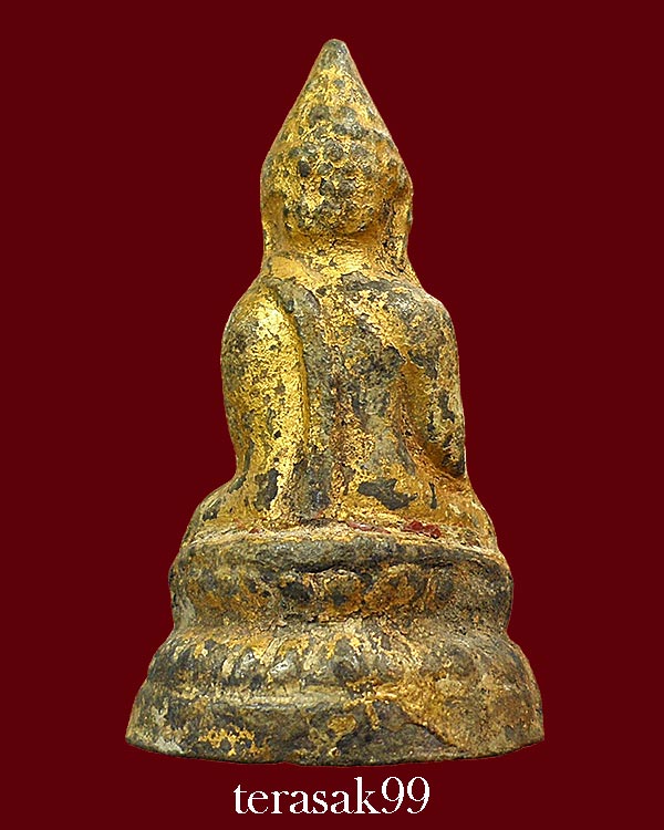 พระแก้บนเนื้อชินตะกั่ว ลงรักปิดทองเก่ายุครัตนโกสินทร์ อายุเป็นร้อยปี 