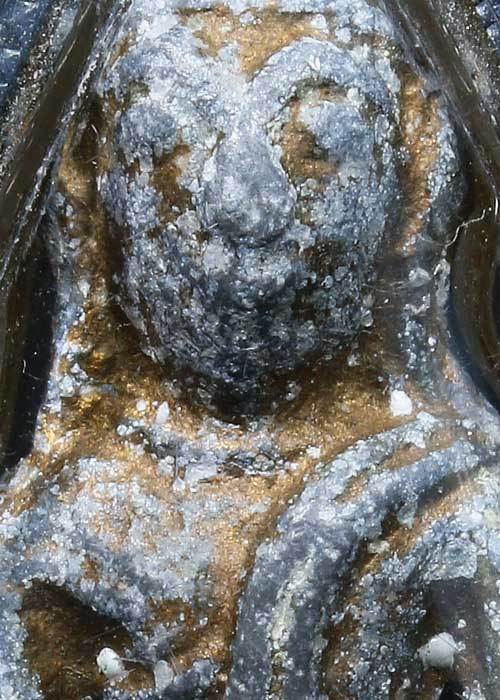 พระอู่ทอง เนื้อชิน กรุวัดมเหยงค์ จ.อยุธยา มีเลี่ยมเงินพร้อมห้อย