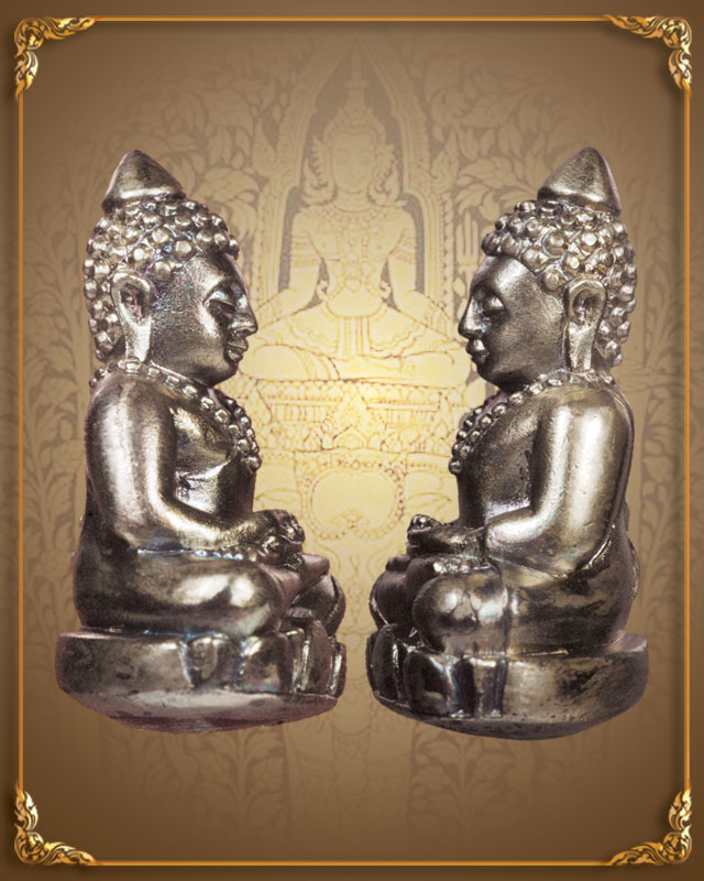 พระล้มลุกท่านเจ้ามา บรรจุอิทธิธาตุ ปี 2544 เนื้อเงิน