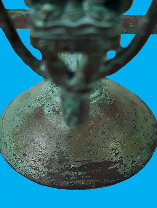 พระพุทธนิมิตรพิชิตมาร แบบช่อ พระอธิการใจ วัดพระยาญาติ จ.สมุทรสงคราม ปี2560 เนื้อสัมฤทธิ์สนิมเขียว