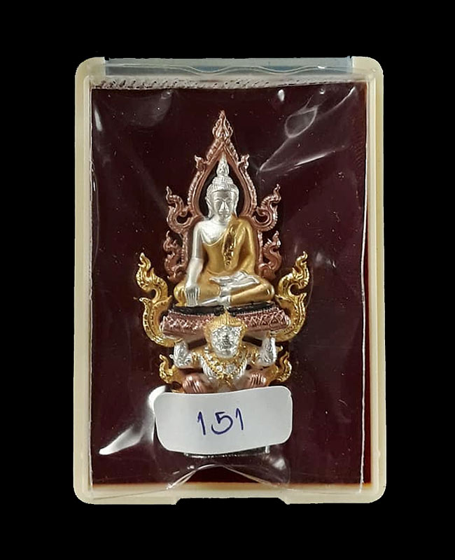 พระพุทธนิมิตรพิชิตมาร รุ่นพิชิตมาร พระอธิการใจ วัดพระยาญาติ จ.สมุทรสงคราม ปี2559 เนื้อ 4K ซุ้มสีนาค