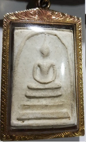 สมเด็จวัดระฆัง 100ปี พิมพ์ใหญ่ ไข่ปลาเลือน เลี่ยมทอง พร้อมบัตรพระแท้