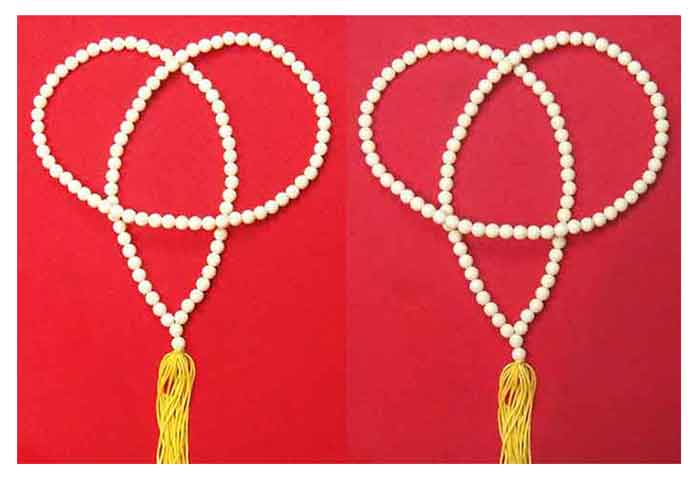 *** 2 เส้น***สร้อยประคำ 108 เม็ดขาว ความยาว 30 นิ้ว เส้นผ่าศูนย์กลาง 8 ม.ม.คุ้มครองป้องกันภัย แคล้วค