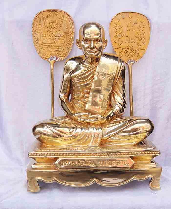 หลวงพ่อเงิน วัดบางคลาน อ.โพทะเล จ.พิจิตร ขนาดตั้งพระบูชา หน้าตัก 9 นิ้ว สูง 13.5 นิ้ว ใต้ฐานอุดแผ่นย