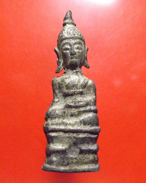 พระกรุเชียงแสน สนิมแดง มีทองเดิม พิมพ์เดี่ยว