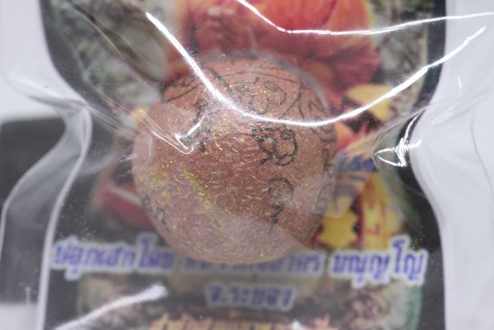 ลูกอมพยัคฆ์คำราม หลวงพ่อสาคร ปี 2554 เนื้อผงพรายกุมารสำนักสงฆ์เขาหลวงเตี่ย จ.ระยองเนื้อว่านสบู่เลือด