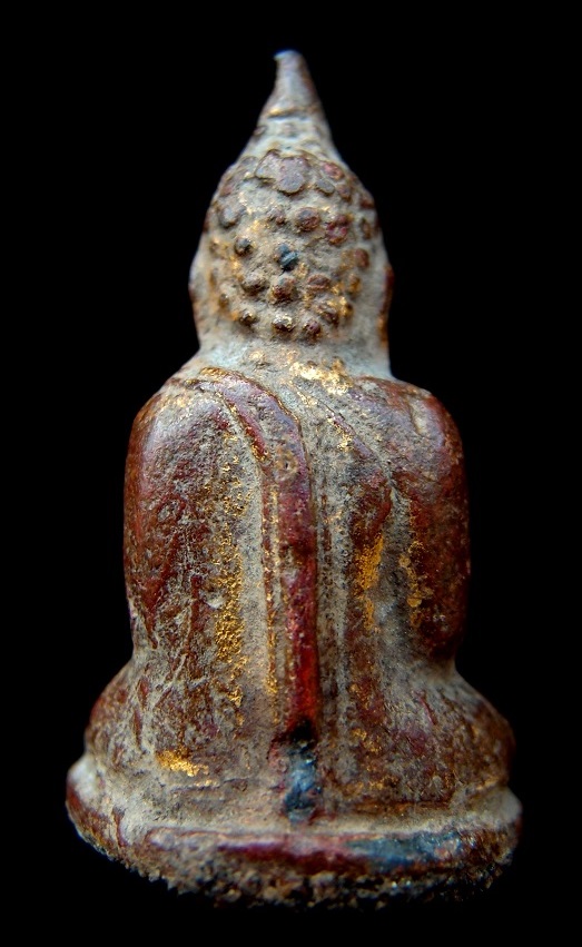 พระยอดธง กรุวัดเชิงท่า สนิมแดงจัด ทองเดิมๆจากกรุ น่าสะสม