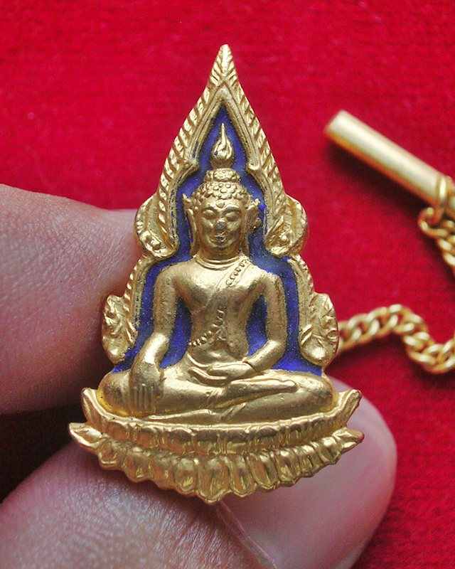 เข็มกลัดเน็คไท พระพุทธชินราช วัดพระศรีมหาธาตุ จ.พิษณุโลก กะไหล่ทองลงยา