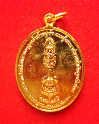 เหรียญรัชกาลที่ 6 ที่ระลึกครบ 80 ปี ลูกเสือไทย ปี 2538 พิมพ์ใหญ่ เนื้อกะไหล่ทอง