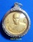 เหรียญมหาโภคทรัพย์พ่อท่านนวล วัดไสหร้า อ.ทุ่งใหญ่ จ.นครศรีธรรมราช เนื้อพ่นทรายทอง ถุงเงิน ปี2549