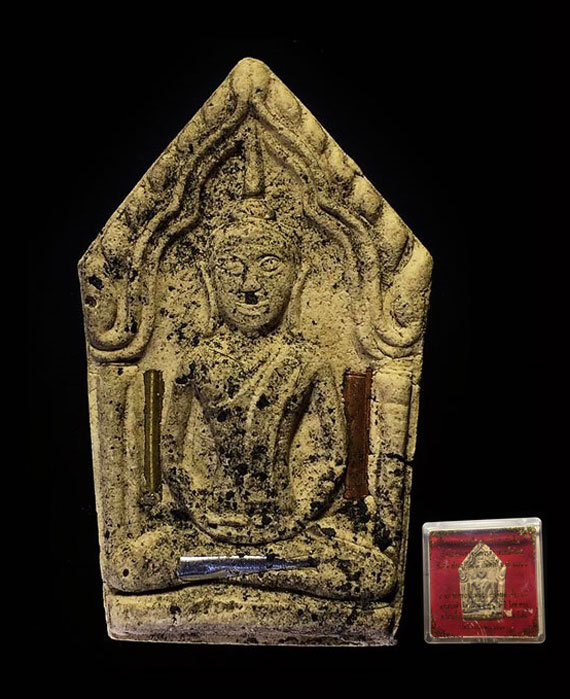 พระขุนแผนออกศึก รุ่นหนึ่งในแผ่นดิน ปี41หลวงปู่หมุน ร่วมปลุกเสก ฝังตะกรุด 3 กษัตรย์+โรยผงตะไบ หายาก