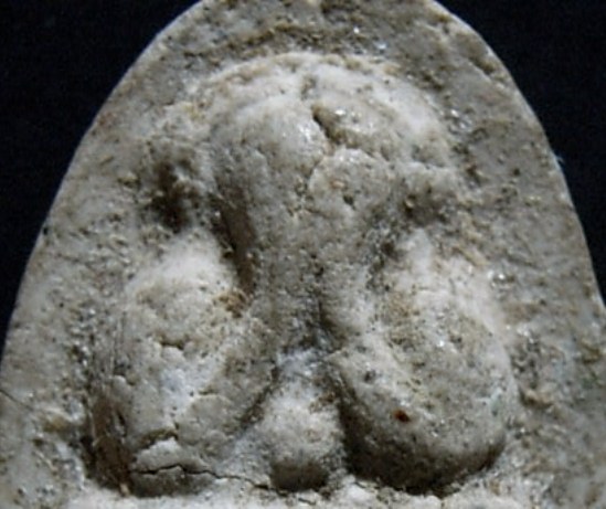 พระปิดตาหลังแบบหลวงปู่เฮี้ยง ปี2508 เนื้อผง วัดป่าฯ จ.ชลบุรี มาพร้อมบัตรรับรอง