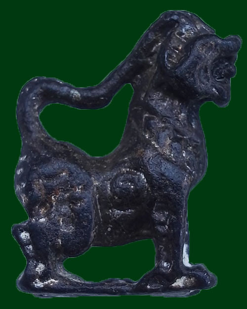 สิงห์คอยาวหลวงพ่อกวย วัดโฆสิตาราม จ.ชัยนาท เนื้อตะกั่ว 