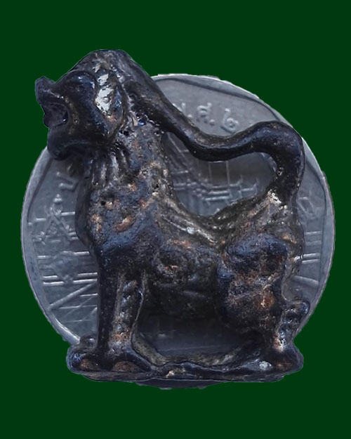 สิงห์คอยาวหลวงพ่อกวย วัดโฆสิตาราม จ.ชัยนาท เนื้อตะกั่ว 