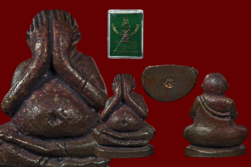 พระปิดตามหาลาภชินบัญชรเนื้อนวโลหะ รุ่น ญสส. เพชรกลับ หลวงปู่บัว ถามโก วัดศรีบุรพาราม พศ.2553