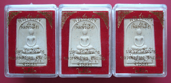 พระสมเด็จ( พิมพ์ขี่เสือ ) เนื้อผงพรายกุมารว่านมหาเสน่ห์ หลังฝังพลอยเสกปี 53 หลวงพ่อสาคร วัดหนองกรับ 