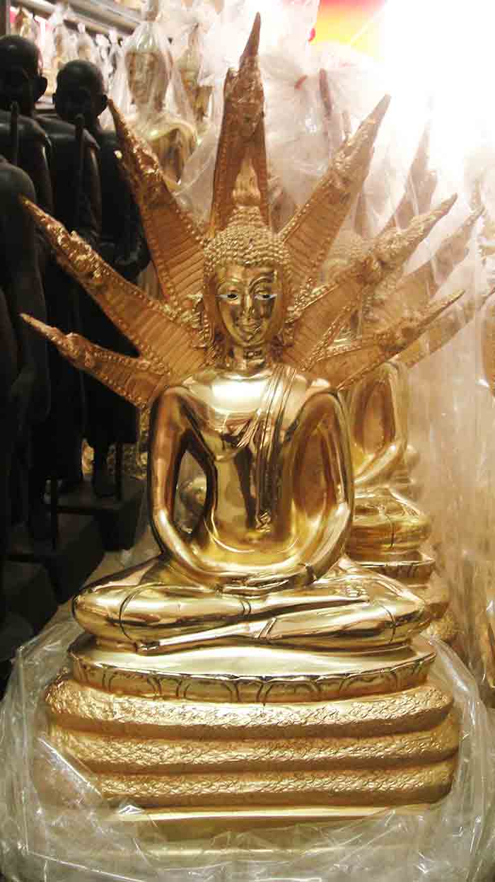 พระปางนาคปรก ขนาด 9 นิ้ว สูง 20 นิ้ว เนื้อทองเหลือง