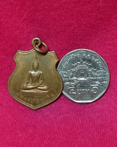 เหรียญหลวงพ่อเหลือ วัดสร้อยทอง เขตบางซื่อ กทม. (รุ่นสร้างพระเจดีย์) ปี2548