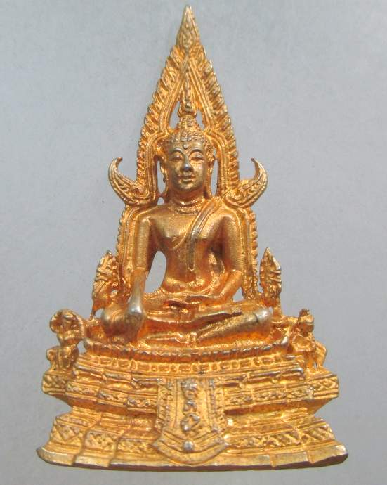 ๒๐ รูปหล่อพระพุทธชินราช ภปร รุ่นปฏิสังขรณ์ ปี34 กะไหล่ทอง