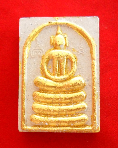 พระสมเด็จปัดทอง หลวงพ่อแพ รุ่น 9 หน้าทรัพย์มงคล วัดพิกุลทอง ฝั่งตะกรุด