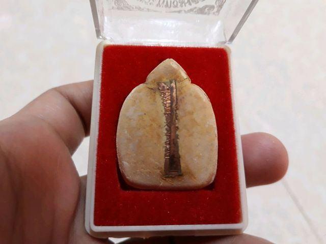 ปิดตา พิมพ์ฟันปลา หลังตะกรุดจักรพรรดิ หลวงปู่หมุน เสก ปี 42 