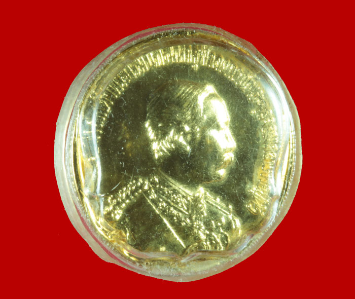 เหรียญกะไหล่ทอง ร.๕ หลังสมเด็จเกษไชโย พิมพ์ใหญ่ วัดไชโยวรวิหาร อ่างทอง ปี ๒๕๓๓