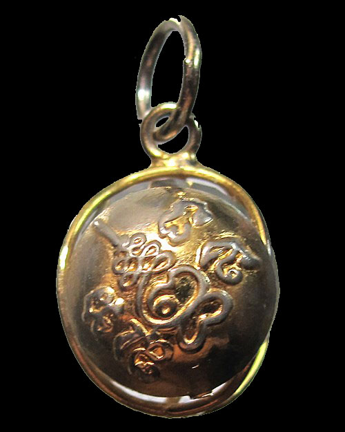 แก้วสารพัดนึก หลวงพ่อฤาษีลิงดำ วัดท่าซุง จ.อุทัยธานี ยันต์ห้ากะไหล่ทอง ปรอทสี