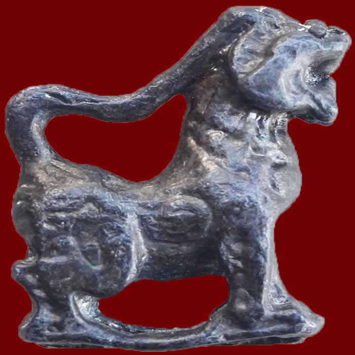 สิงห์คอยาวหลวงพ่อกวย วัดโฆสิตาราม จ.ชัยนาท เนื้อตะกั่ว 