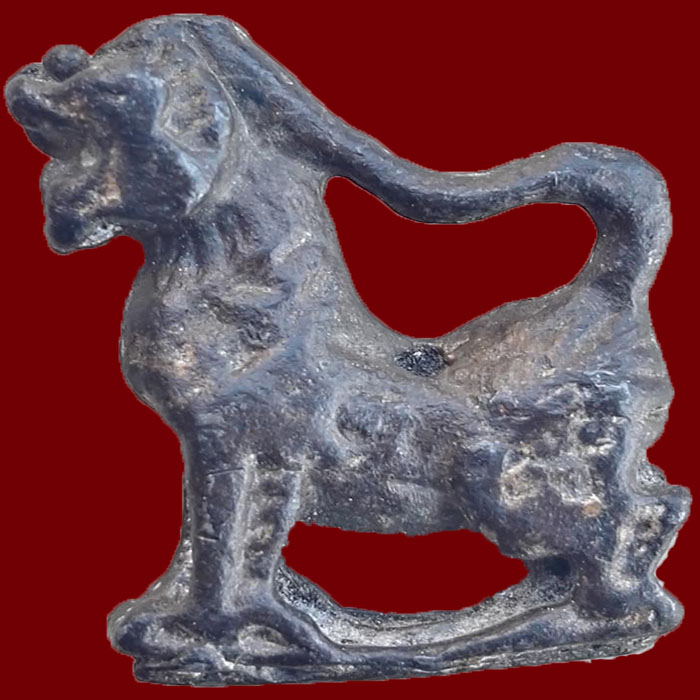 สิงห์คอยาวหลวงพ่อกวย วัดโฆสิตาราม จ.ชัยนาท เนื้อตะกั่ว 