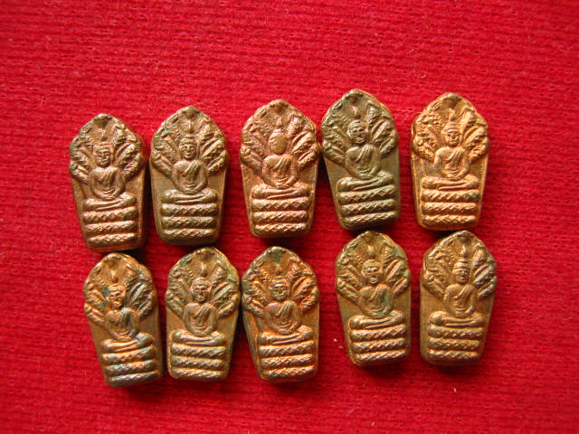 10 องค์ ปรกใบมะขาม ลป.คำพันธ์ วัดธาตุมหาชัย ครบ 77 ปี รุ่นมหาชัย ปี35