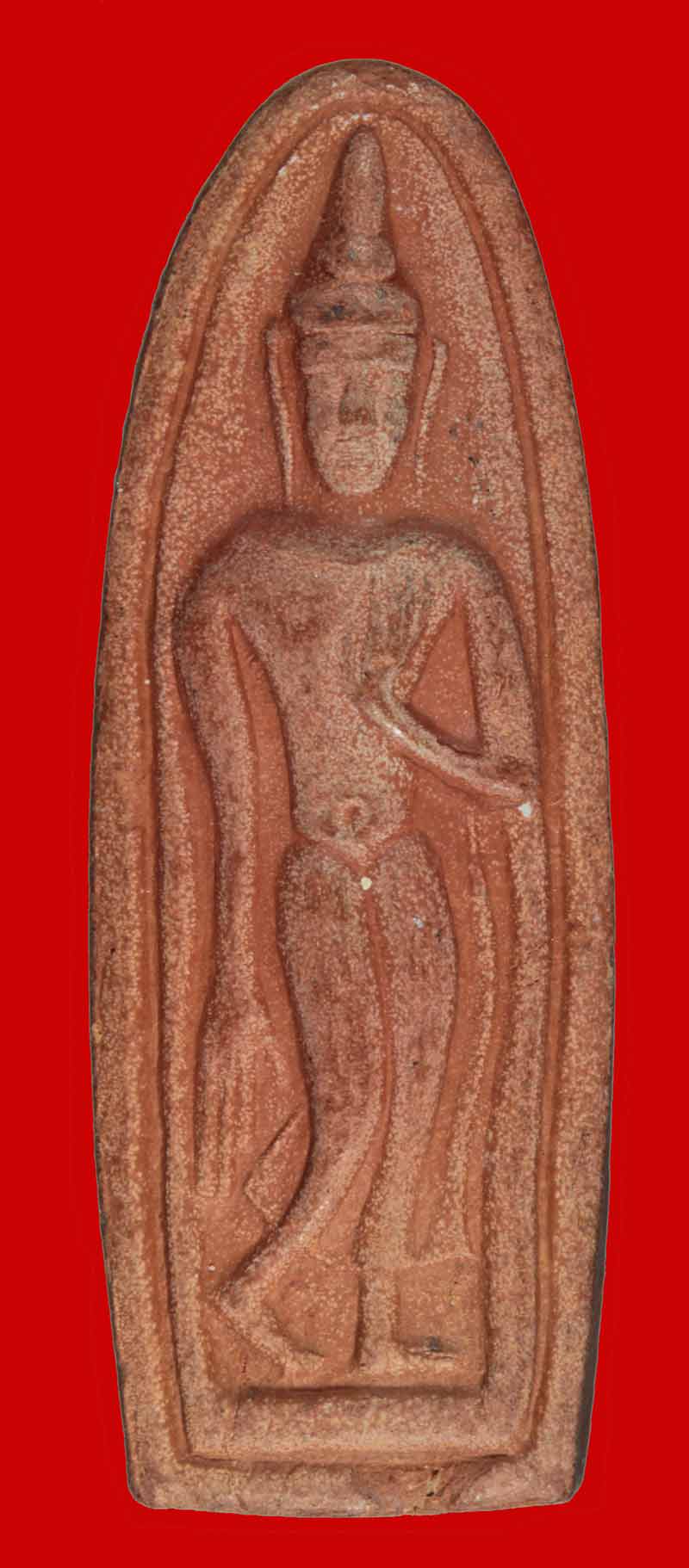 พระลีลาเม็ดขนุน เนื้อดิน หลวงพ่อแช่ม วัดดอนยายหอม นครปฐม # 5