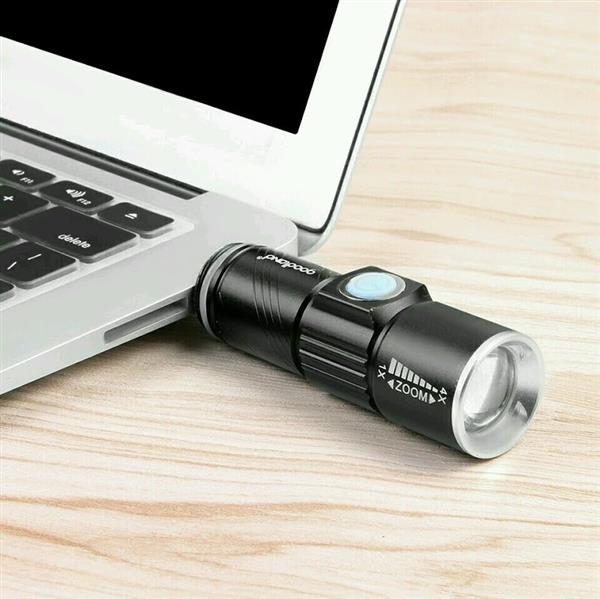 ไฟฉายแรงสูง ขนาดเล็กพกพาง่าย ชาร์จกับช่อง USB
