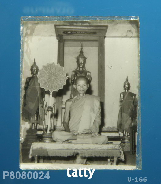 รูปอัดกระจกหลวงพ่อเนย วัดป่าคา จ.อยุธยา