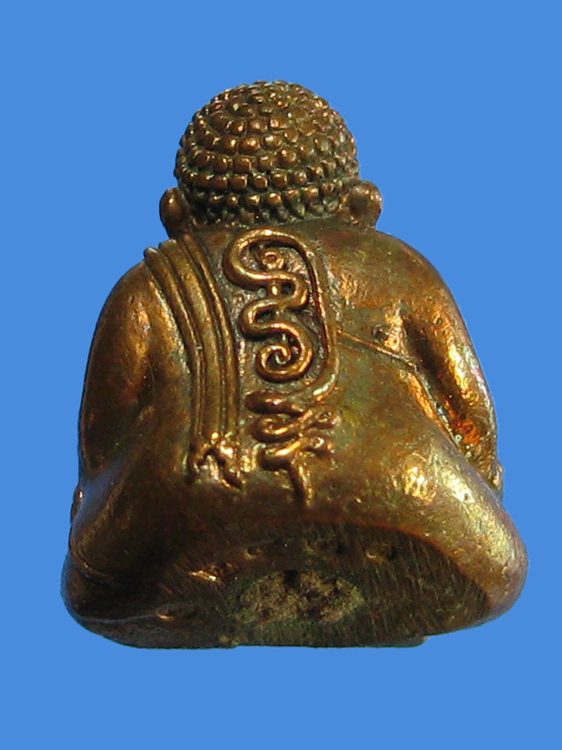 (2421) พระสังกัจจายน์ รุ่นรับทรัพย์ ไตรมาส 54 เนื้อทองแดง อุดผง แบบไม่มีฐาน