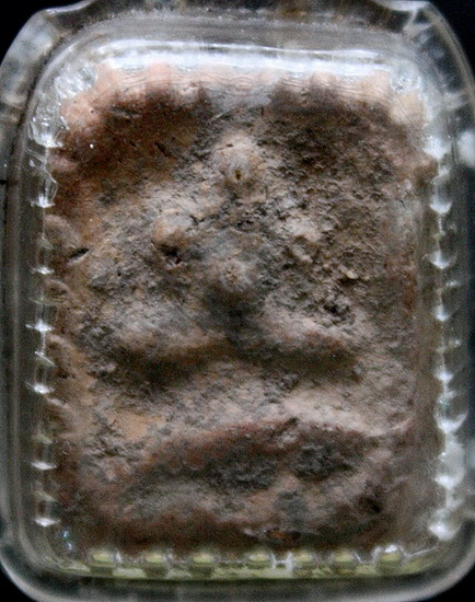 พระกรุวัดโพธิ์ บางปะอิน พิมพ์เล็กในกรอบพลาสติกเดิมๆแบบโบราณ