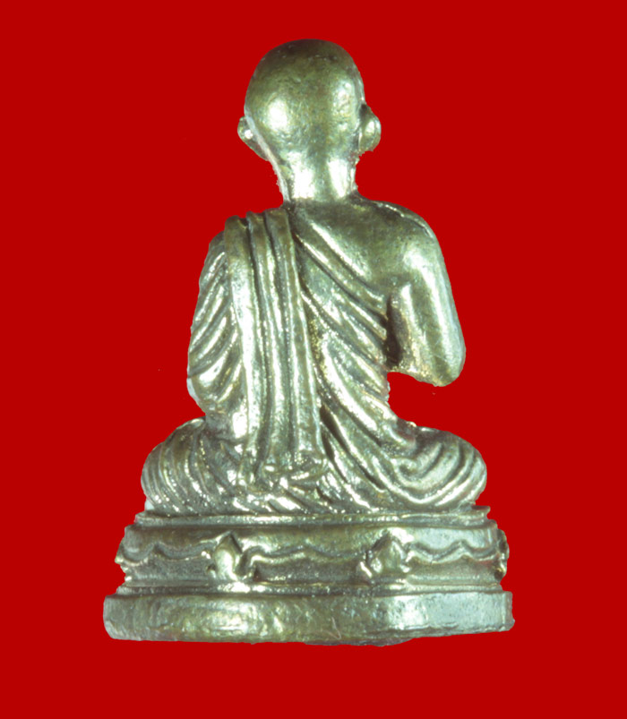 รูปหล่อพระสีวลี หลวงปู่ทองย้อย วัดอัมพวัน (วัดคลองบางม่วง) นนทบุรี ปี ๒๕๕๓ เนื้อนวโลหะ หมายเลข  ๓๗๐ 