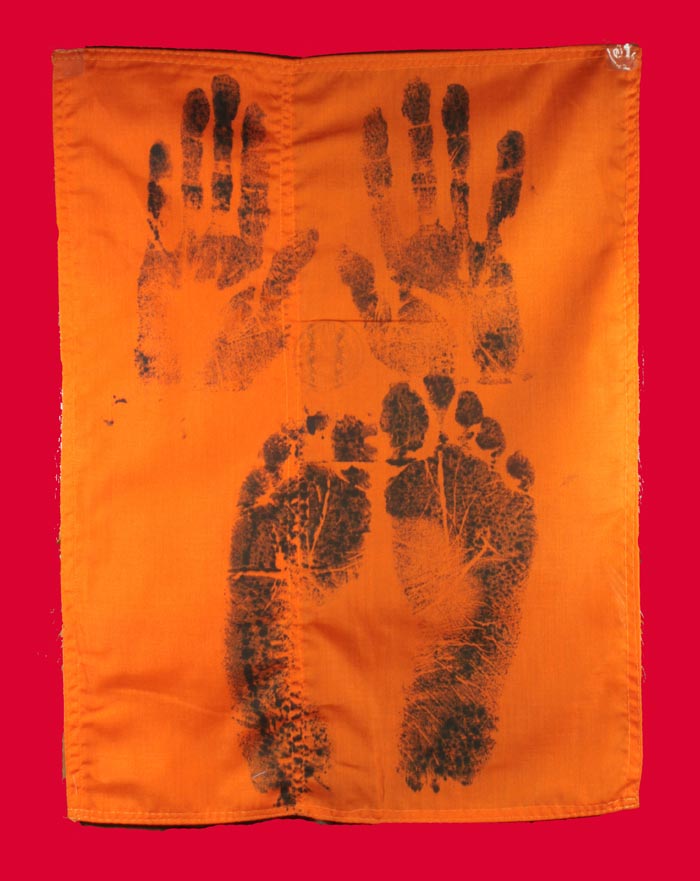 ผ้ายันต์รอยมือ-รอยเท้า พระครูสุนทรธรรมนิวิฐ (พ่อรวย ปาสาทิโก) วัดตะโก  อ.ภาชี จ.พระนครศรีอยุธยา # 2