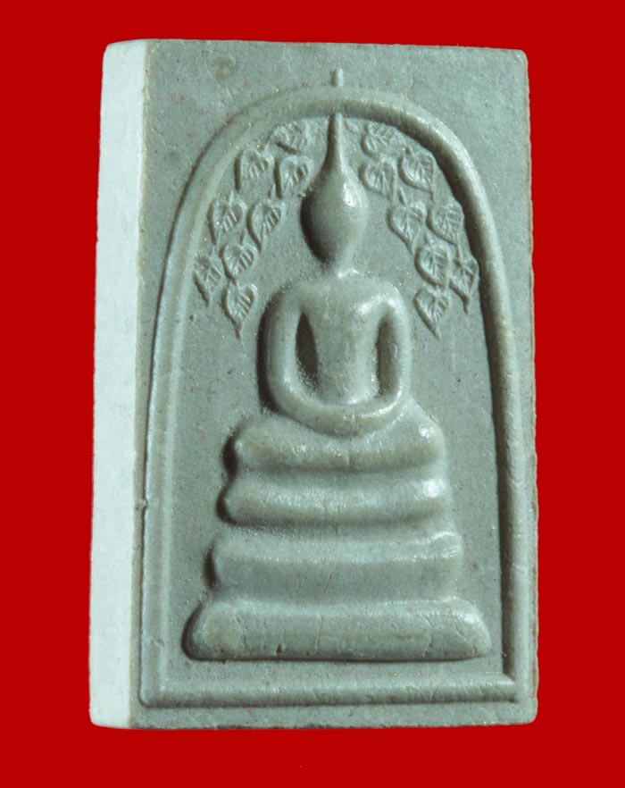 พระสมเด็จพิมพ์เกศทลุซุ้มปรกโพธิ์ หลังพระคาถาอิติปิโส หลวงพ่อจรัญ วัดอัมพวัน จ.สิงห์บุรี # 1