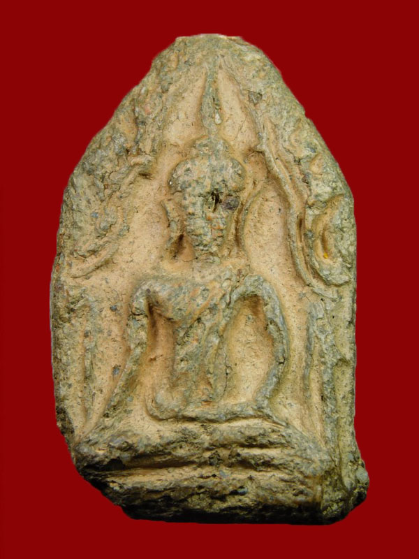 พระขุนแผน กรุวัดบ้านกร่าง พิมพ์ห้าเหลี่ยมอกเล็ก