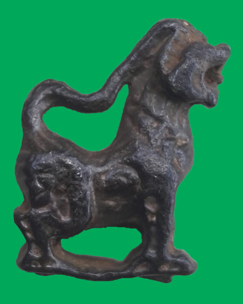 สิงห์คอยาวหลวงพ่อกวย วัดโฆสิตาราม จ.ชัยนาท เนื้อตะกั่ว 