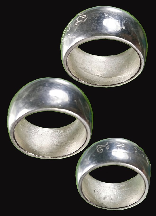 แหวนนิ้วเพชรพระอิศวร #เนื้อเงิน ปี2542 ขนาด 1.8 เซนติเมตร