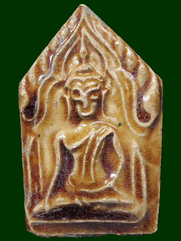 พระขุนแผนเคลือบ กรุวัดอัมพวัน จังหวัดนนบุรี