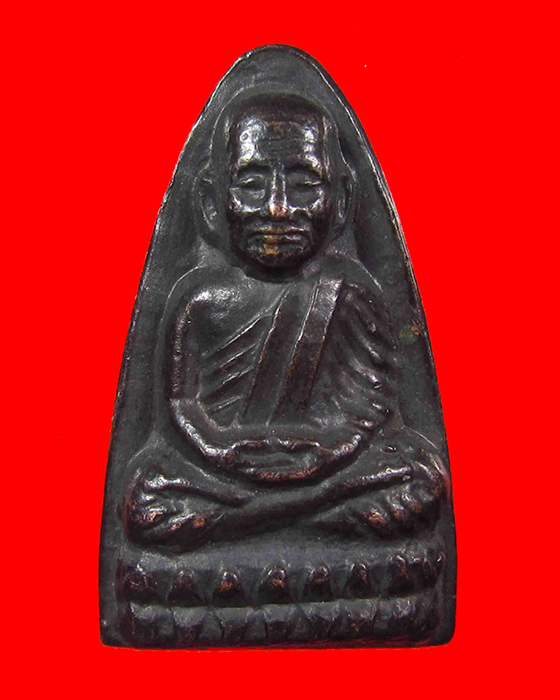 หลวงปู่ทวด หลังหนังสือ ปี24 หลัง3จุด นิยม เนื้อทองแดง 