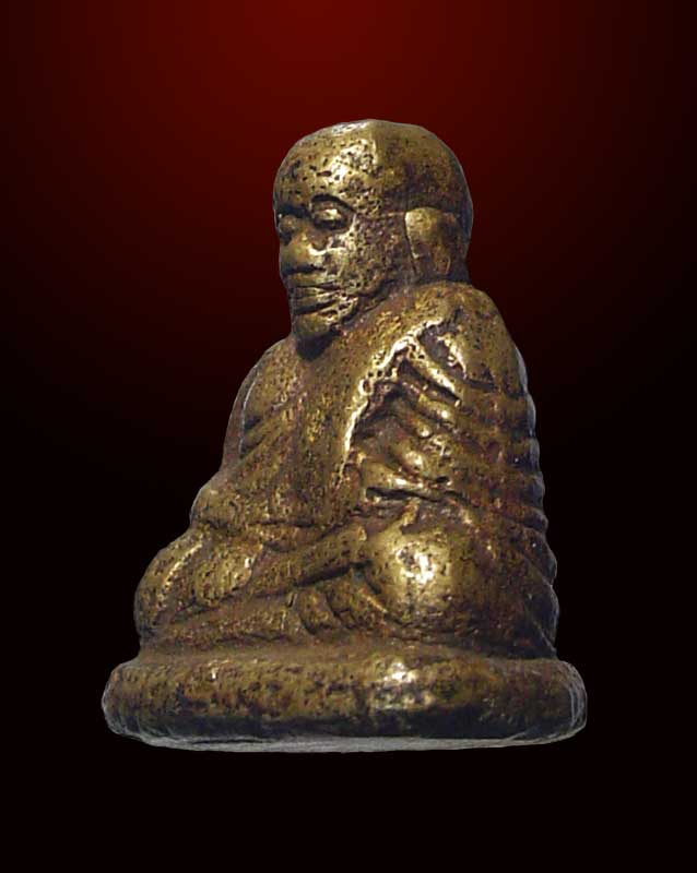 รูปหล่อหลวงพ่อเงิน รุ่นปืนแตก เนื้อโลหะเก่า ปี 2528