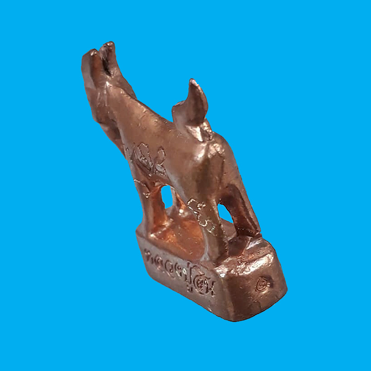 แพะหล่อมหาลาภ(รุ่นแรก) อุดผงพรายกุมาร หลวงพ่อสิน วัดละหารใหญ่ จ.ระยอง ปี2555 เนื้อทองแดง พร้อมกล่อง